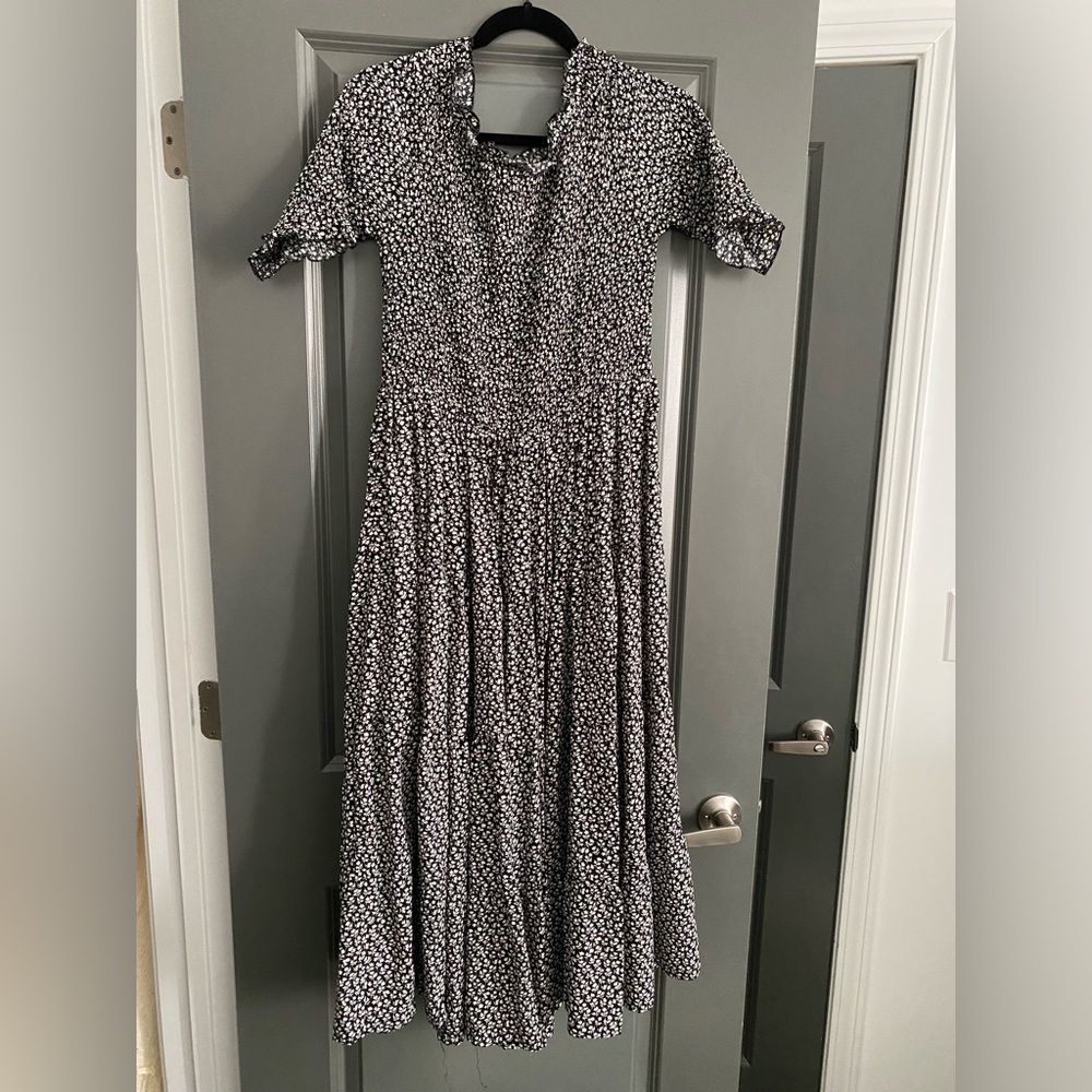 Flowy Black and White Dress